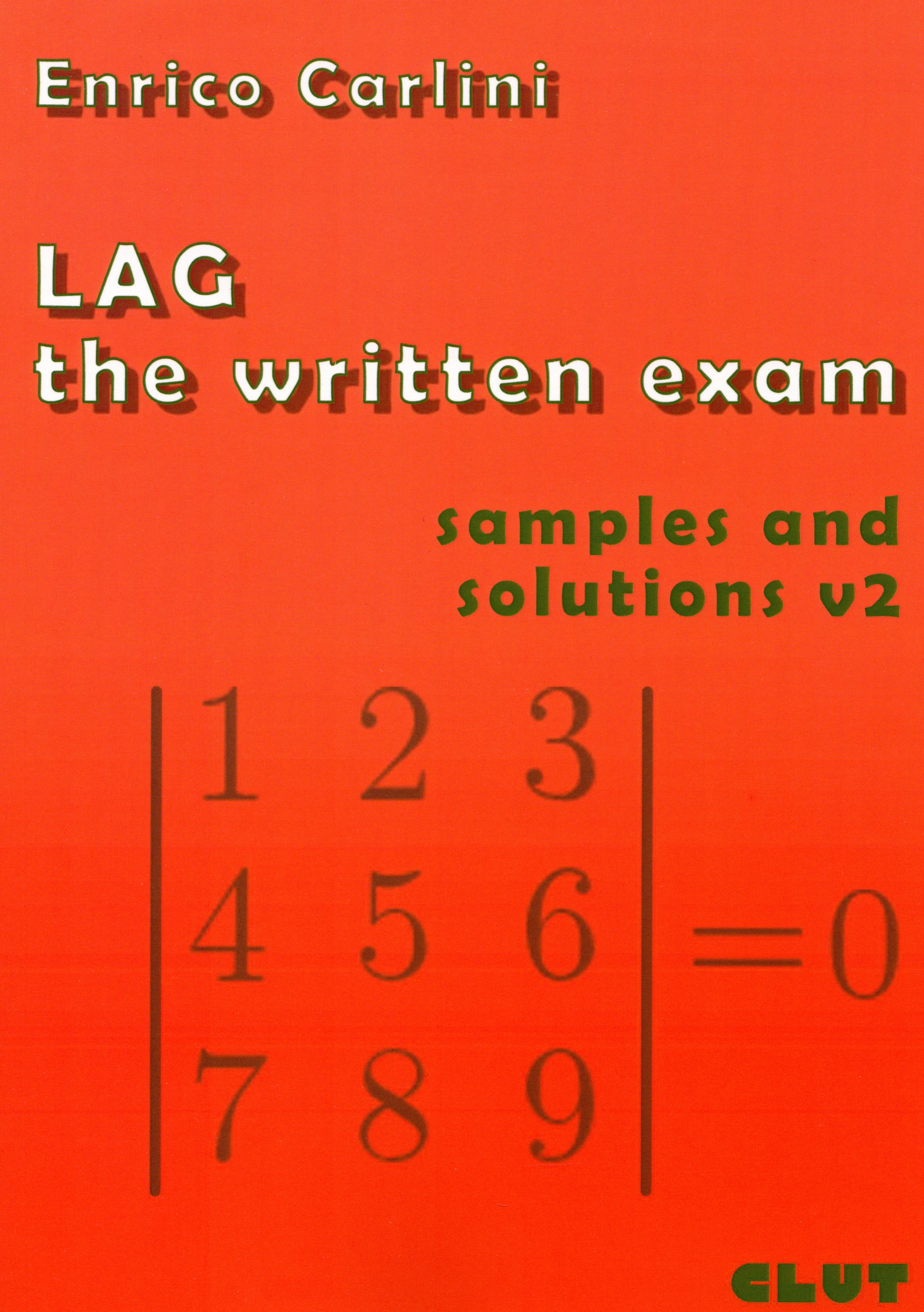 LAG the written exam - samples and solutions v2